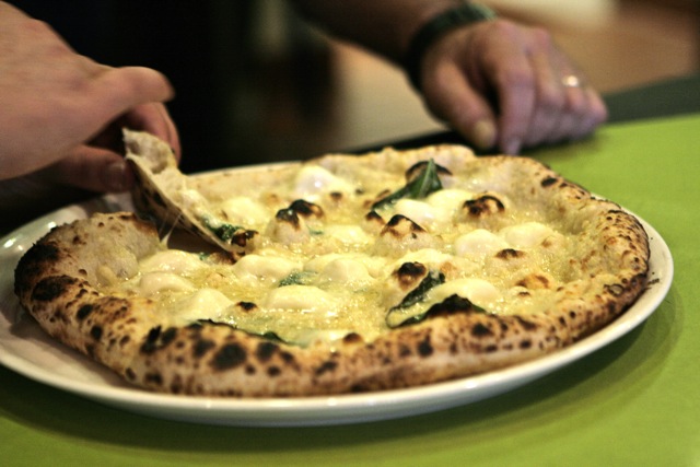 Marco's Abruzzo with Bufala Mozzarella, Parmegiano Reggiano, Gran Cru, Caciocavallo, Fresh Basil, Extra Virgin Olive Oil