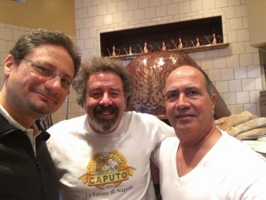 Jonathan Goldsmith (in the center), of Chicago's Spacca Napoli, along with food historian Domenico Mazzella and our own John Arena