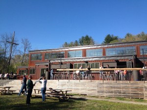 The dinner was held on the picnic grounds of Smoky Park Supper Club, alongside the French Broad River. The restaurant is constructed of 19 cargo containers connected together like lego logs, with both indoor and outdoor dining. Fabulous concept, great food! 