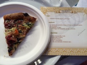 Some pizzas makers submit a recipe card to the judges, especially if they don't speak fluent Italian or English.