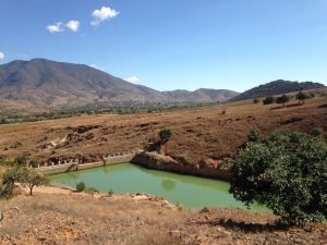 Eduardo Angeles's water reservoir project, to collect the rain, which comes infrequently.