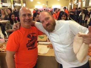 John Arena and pizza champion, Nino Coniglio