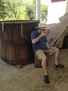 Here's Lou sampling in the palenque. He loves bringing folks here for tours.