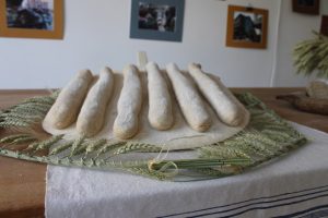 Wheat transformed into dough.