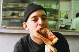 Colin, A man and a "harvested" slice!