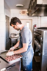 Joe and his deck ovens.