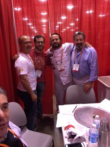 A constellation of the pizza stars: John Arena, Scott Wiener, Tony Gemignani, and Jonathan Goldsmith.