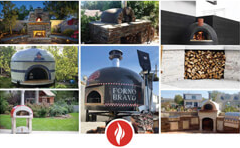 Forno Bravo pizza oven collage