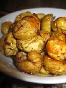 Plate of Roasted Chestnuts