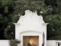 outdoor fireplace