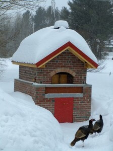 Pompeii DIY Brick Oven - Winter Photo - Ovem Maine