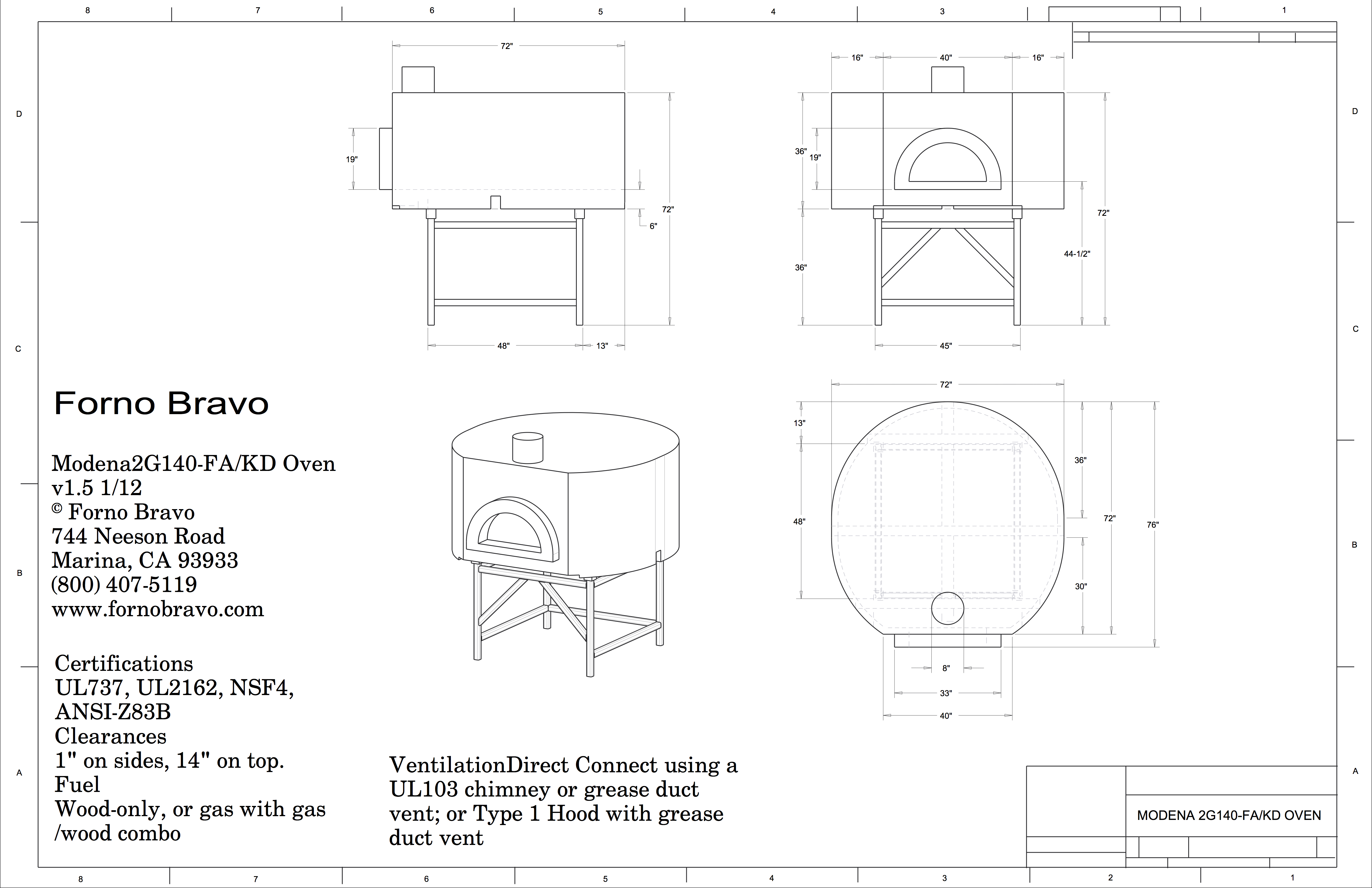 Commercial Oven Forno Bravo Pizza Oven