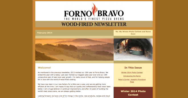 Forno Bravo newsletter