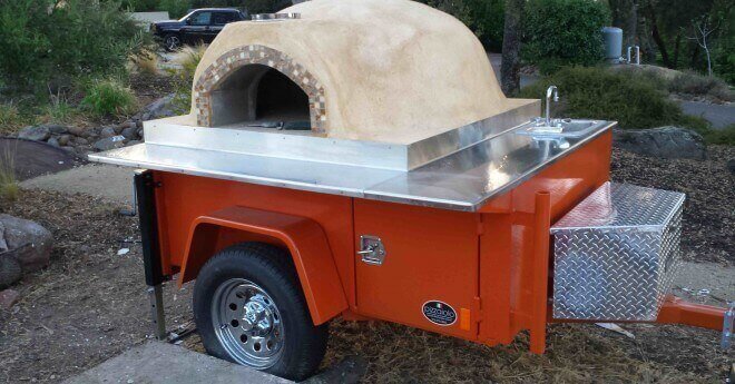 mobile pizza oven trailer