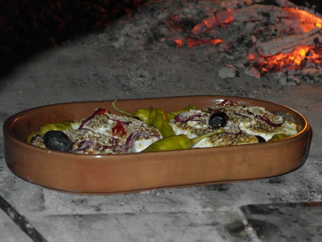 Gratinated feta cheese Forno Bravo. Authentic Wood Fired Ovens