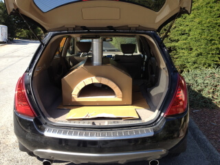 Forno Bravo Strada wood fired pizza oven is small and light enough it is easy to transport.