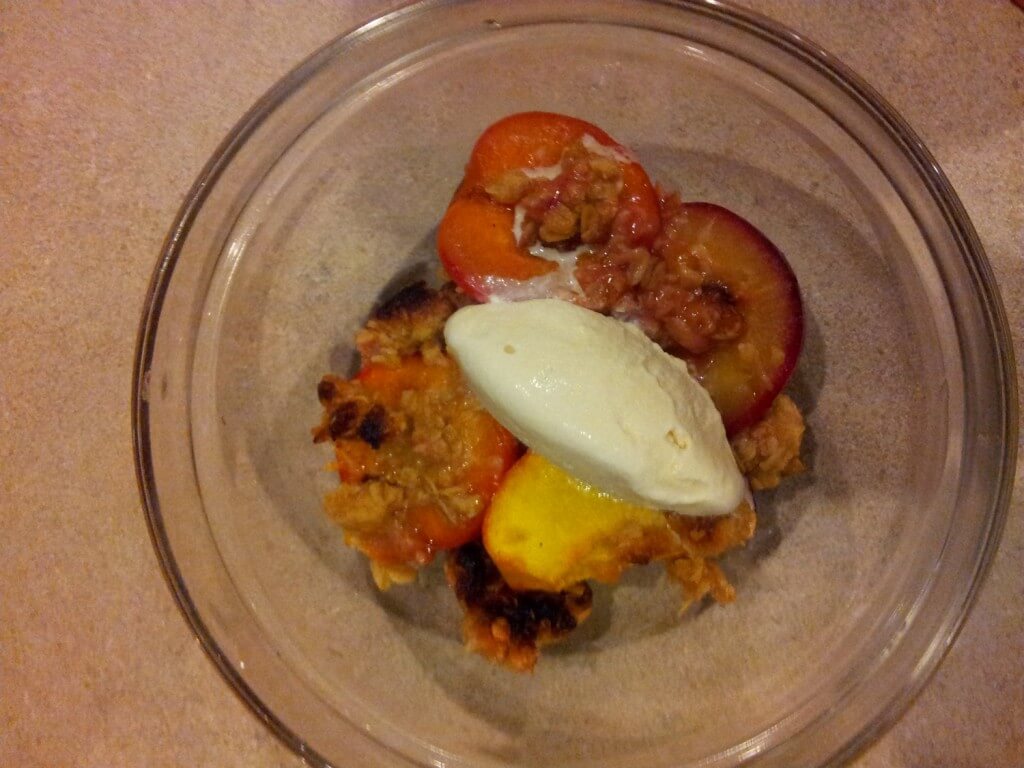 Roasted Stone Fruit With Oat Streusel Forno Bravo. Authentic Wood