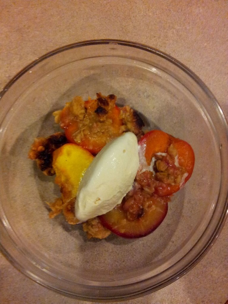 Roasted Stone Fruit With Oat Streusel Forno Bravo. Authentic Wood