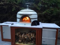 custom home pizza oven, wood fired pizza oven, napolino70 pizza oven, forno bravo