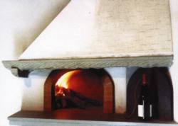 artinside of pizza oven