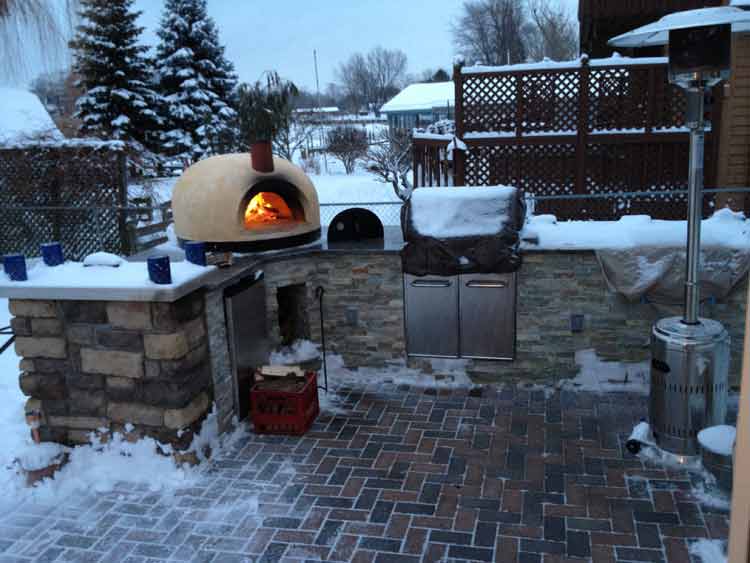 Primavera Outdoor Pizza Oven Winter Photo in Chesterfield MI