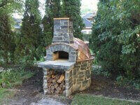 Giardino pizza oven with stone and copper exterior