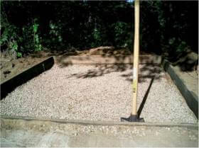 compacted gravel base