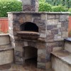 Premio modular pizza oven with stone veneer