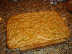 focaccia baked