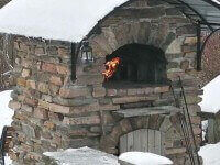 pizza oven in winter