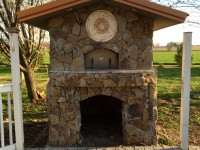 Premio Outdoor Pizza Oven with stone finish