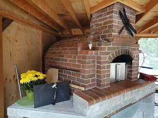 Professionale Pizza Oven Patio with Custom Door and Brick Facade Roseburg OR