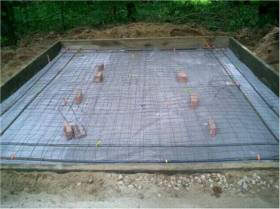 wire mesh and rebar reinforcing