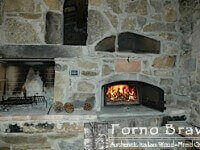 Casa Home Pizza Oven Indoor Install Recessed in Stone Wall