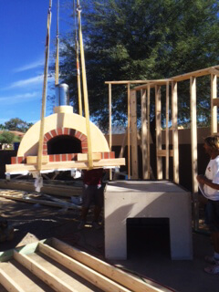 Toscana home pizza oven installation