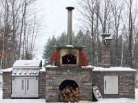 Pompeii DIY Brick Oven in Winter - Canada "Carmenere"