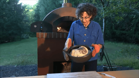 Salt baked chicken out of the oven