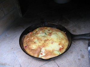 frittata, wood fired frittata recipe, antipasto in a frittata, leftover antipasto recipes, spring recipes,