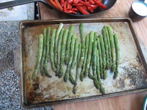 wood fired asparagus, roasted asparagus, roasted asparagus recipe, spring recipes, wood fired recipes