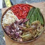 wood fired vegetables, wood fired recipe, red pepper, asparagus, pizza toppings