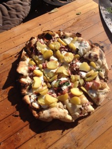 potato, radicchio, pizza, brigit binns, wood fired pizza, wood fired oven, pizza oven