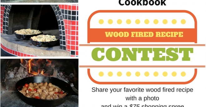 Forno Bravo Wood Fired Community Cookbook recipe contest announcement graphic.