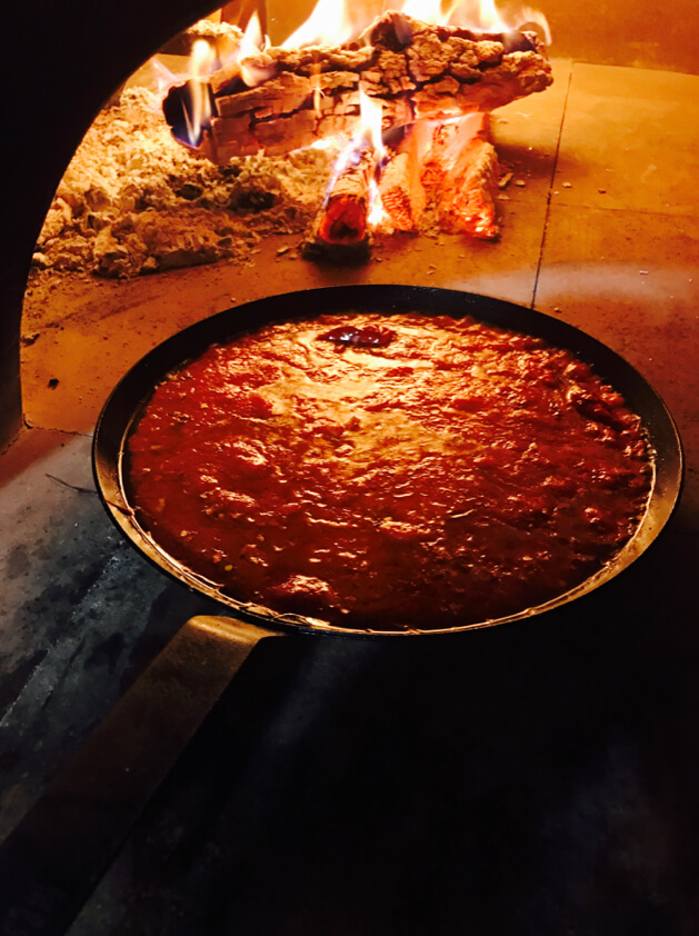 Woodfired Mussels alla Diavola in an Olive Oil Can Forno Bravo