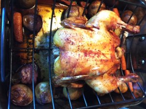 Chicken and Vegetable on Roasting Rack