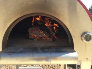 Wood Fire in a Bella Steel Oven