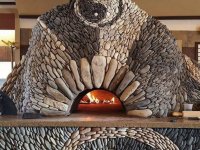 Casa Pizza Oven with intricate stone work