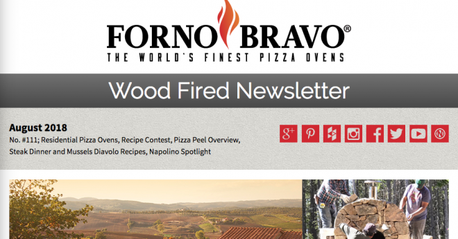 Wood Fired Newsletter August 2018 with header photos