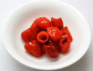 Bowl of drained Peppadew Peppers