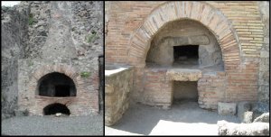 Two ancient brick ovens