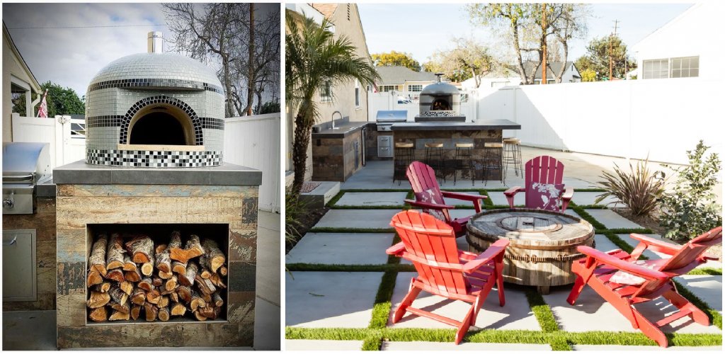 Bi-Pic - pizza oven and backyard seating